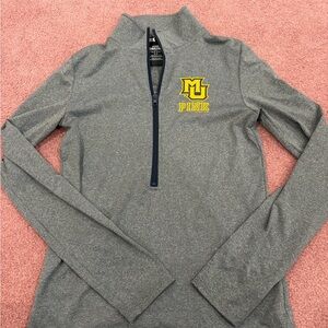 Victoria's Secret Pink Gray Pullover with Yellow Logo